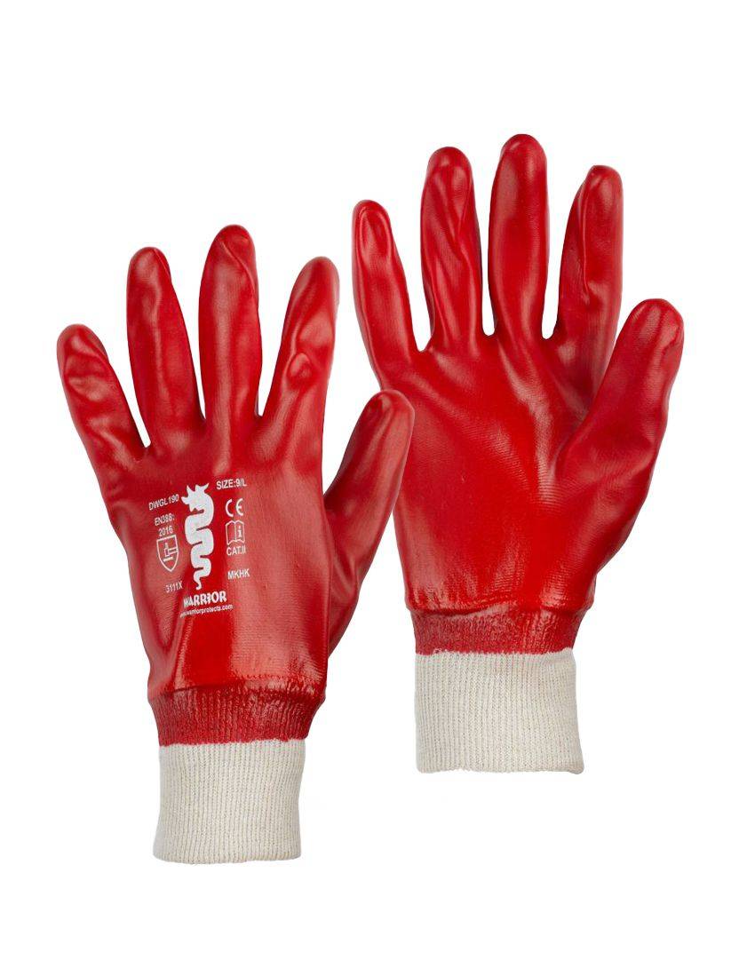 PVC K/W GLOVES  - PK 12