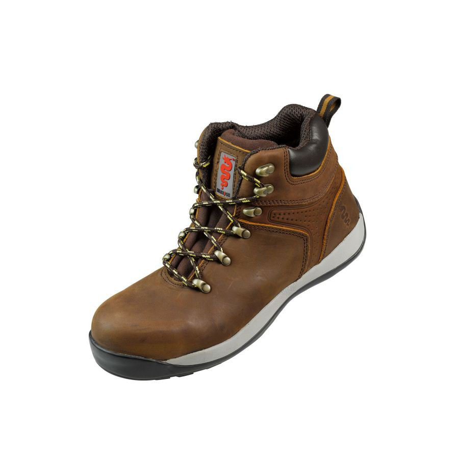 WARRIOR Chukka Boots Leather Steel Toe Cap Midsole Anti-static Safety WR100 