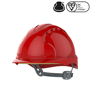 JSP EVO 3 SAFETY HELMET RED